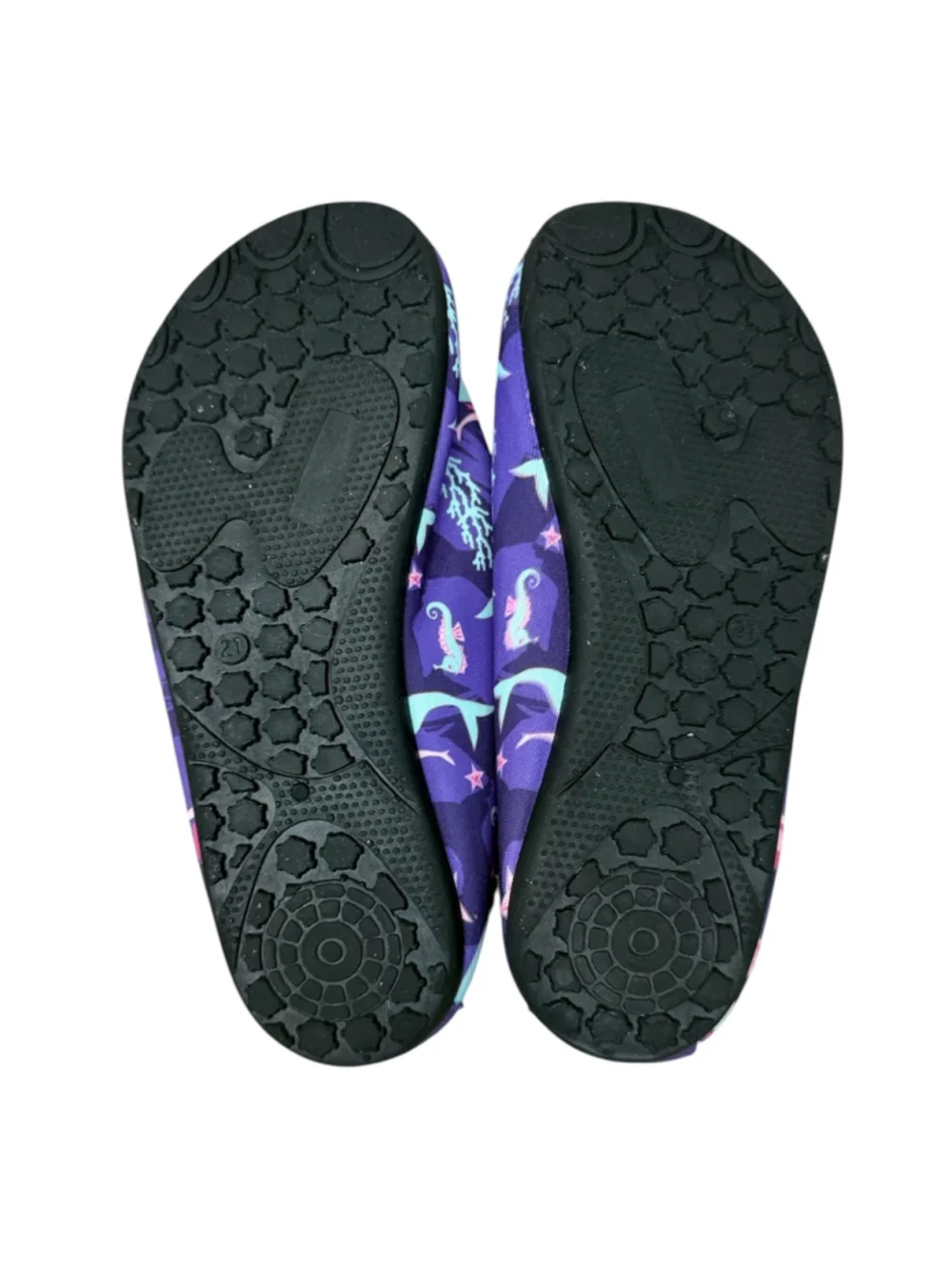 Hiitave Girls 13.5/1 Purple Mermaid Water Shoes Aqua Socks Beach Pool
